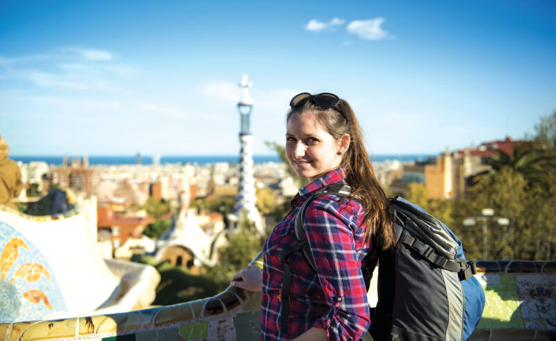A girl in Barcelona