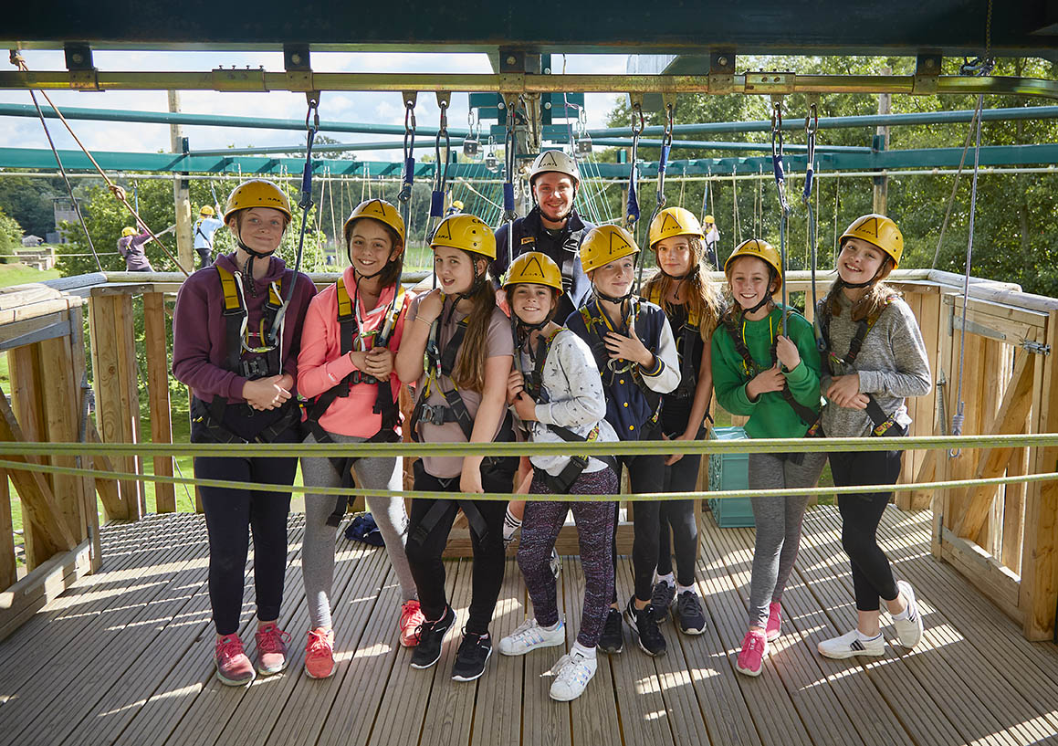 Students and their JCA instructor at Condover Hall Activity Centre